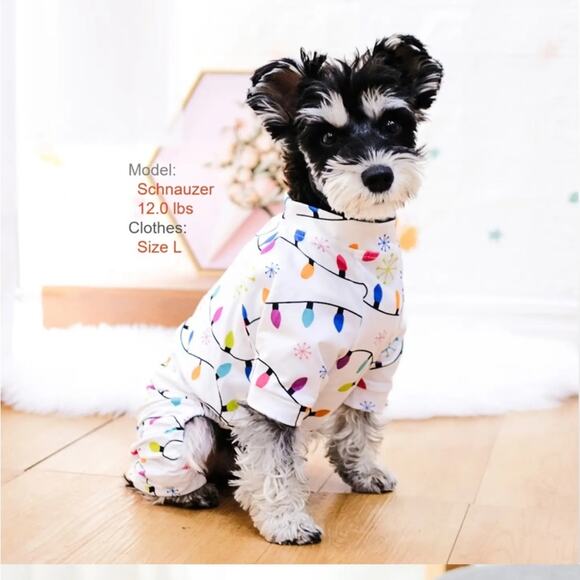 Christmas Pet Pajamas With Christmas Light Size Medium - Picture 2 of 9